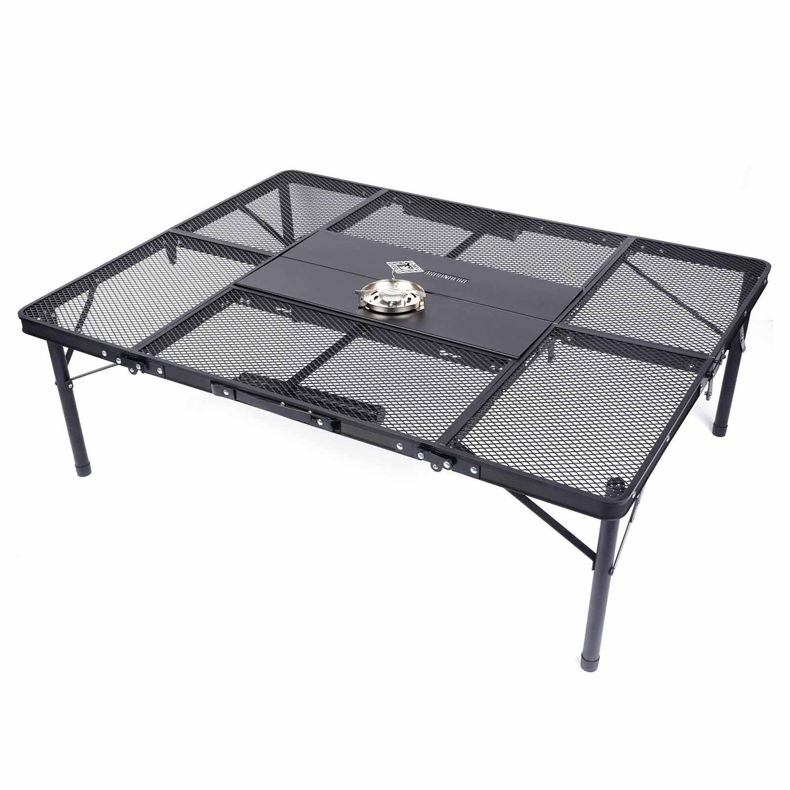AroundFire本体:黒のエキスパンドメタル網と中央グリル